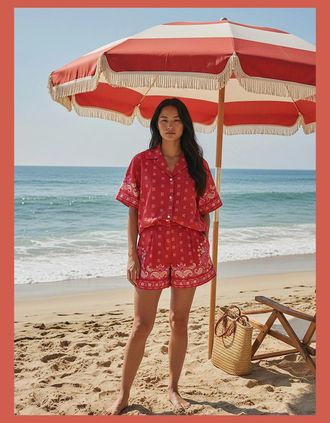 Nooki Design Womens Arizona Paisley Print Shirt - Red Mix - Size: 10/8