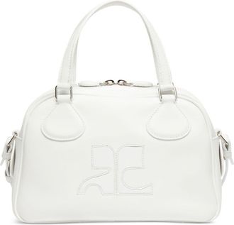 Courrèges Reedition leather bowling bag - unisex - CALFSKIN - One Size - White