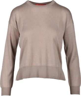 Wild Cashmere trui - Dames - Ronde hals truien - Beige - M - Kasjmier - Truien & Vesten