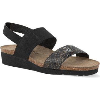 Naot Amy Slingback Sandal in Reptile Patent/Black at Nordstrom, Size 6Us