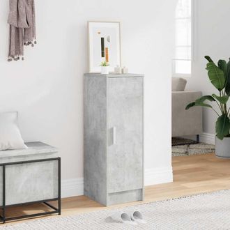 vidaXL Vidaxl - Mueble Zapatero De Aglomerado Gris Hormig&oacute;n 32x35x92 Cm