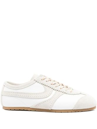 Dries Van Noten Leather Sneakers With Suede Inserts Shoes