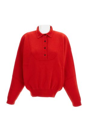 Jacquemus Heavyweight Virgin Wool And Cashmere Polo Sweater With Bib Panel
