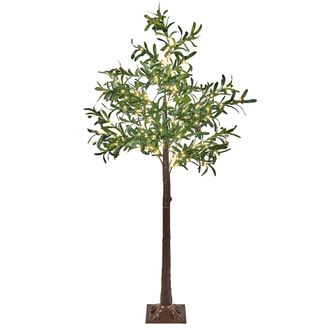 Beliani &Aacute;rbol De Navidad Artificial De Exterior E Interior Con Luces Led Estilo Escandinavo Pvc 180 Cm Verde Celioni