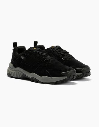 CAT Mens Caterpillar Grapple Suede Mens Black Trainers - Size: 12