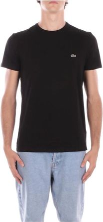 Lacoste Tops, Heren, Zwart, L, Katoen, Pima Katoenen T-shirt