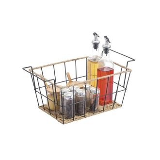 MSV Cesta De Almacenamiento Cuerda De Acero Y Papel M Wapi Negro Mate Msv