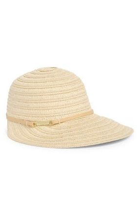 Vince Camuto Straw Visor Hat in Natural at Nordstrom Rack