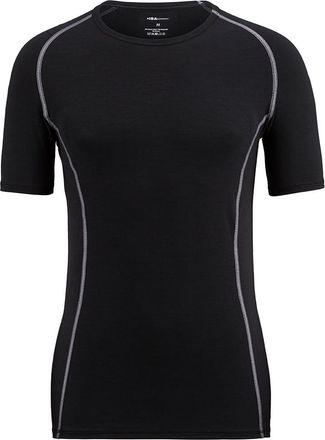 Isa Kurzarmshirt ISA BODYWEAR Shirt kurzarm, Herren, Gr. XXL, schwarz, Obermaterial: 76% Wolle WO. 19% Polyamid PA. 5% Elasthan EL., Shirts Kurzarmshirt