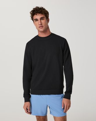 Vuori Clothing Tech Waffle Crew Neck T-Shirt | Black | Medium