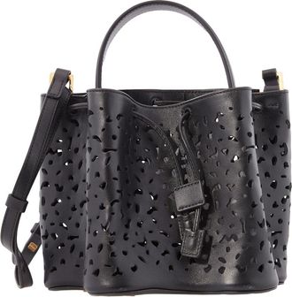 Mlouye Alto Mini Perforated Leather Bucket Bag