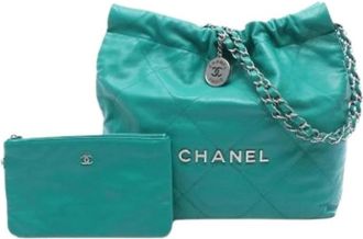 Chanel Pre-owned Vintage Schoudertas - Dames - Vintage Schoudertas - Groen - ONE Size - Leer - Vintage