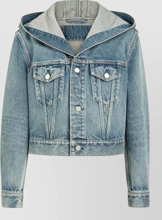 Alaia cropped denim trucker jacket
