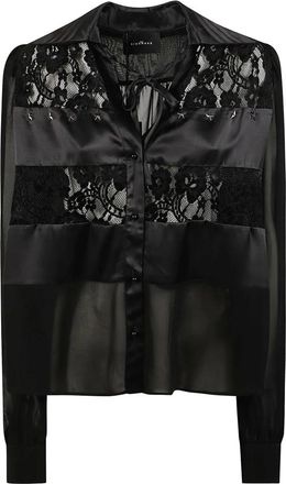 John Richmond Albis Lange Mouw Shirt - Dames - Blouses - Zwart - S - Overhemden