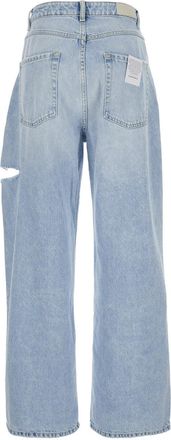 Icon Denim Los Angeles Womens Wide-Leg Jeans Poppy Sky Blue Cotton