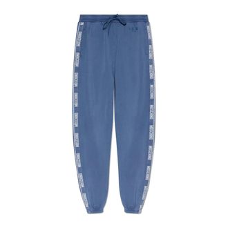 Moschino Sweatpants, male, Blue, Size: 2XL Track Pants With Side Stripes