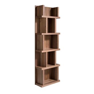 Angel Cerd&aacute; Walnut Veneer Shelf 60x28x190 cm, Brown | Size: 60 x 28 x 190 cm