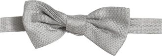 Dolce & Gabbana Silk Adjustable Neck Bow Tie - Gray