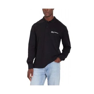 Karl Lagerfeld Tops, Heren, Zwart, XL, Karl Lagerfeld Jeans - Tops > Polo Shirts