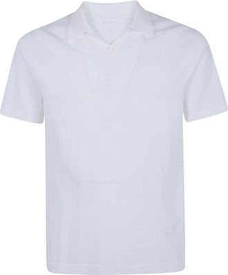 Dondup Polo shirt van katoen met open kraag - Heren - Polos - Wit - XL - Katoen - Tops