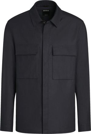 Ermenegildo Zegna Camicia Oasi Lino - Blu