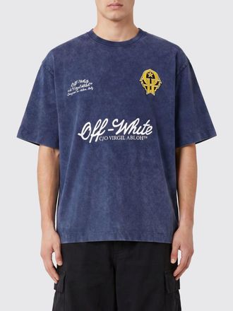 Off-white Contrasting Logo Cotton T-Shirt with Dropped Shoulders