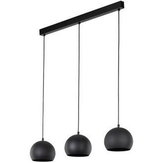 Luminosa Light Designs TK Zoe L&aacute;mpara colgante de techo tipo barra, color negro, 3 bombillas E27