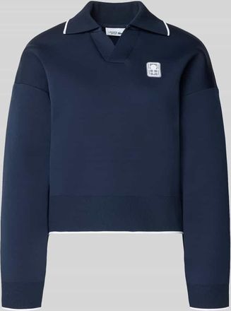 Lacoste Sport Regular Fit Sweatshirt mit Kontraststreifen in Dunkelblau, Gr&ouml;&szlig;e 34
