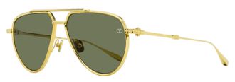 Valentino Unisex Titanium Pilot Sunglasses VLS-133 A Gold 59mm