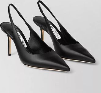Jimmy Choo London leather slingback pumps pointed toe stiletto