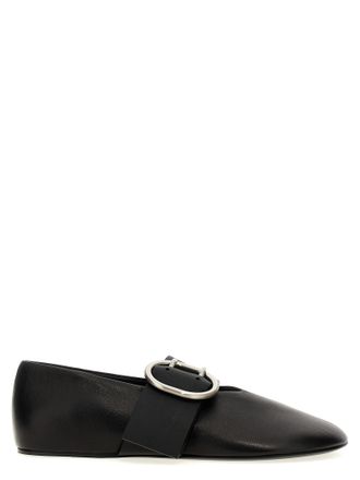 Jil Sander Womens Buckle Ballet Flats