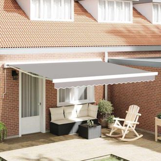 vidaXL Tela De Recambio Para Toldo Gris Claro 400 X 300 Cm Lona Vidaxl