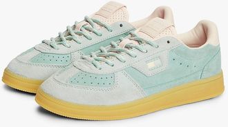 Tommy Hilfiger Womens Tommy Jeans Two-Tone Suede Sneaker - Ghost Glacier - US 6.5 / EU 37