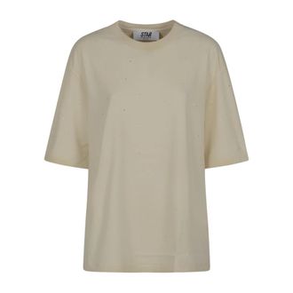 Golden Goose T-Shirts, male, Beige, Size: XS Star T-shirt