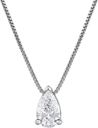 Grown Brilliance Sterling Silver 0.50 Carat Lab Grown Diamond Pendant Necklace for Women