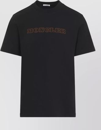 Moncler cotton ribbed crew neck short sleeve t-shirt