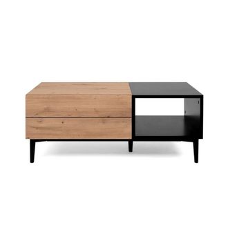 Calicosy Coffee Table With 1 Drawer, 100 Cm Wide - Nola in Light Brown