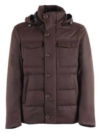 Montecore virgin wool padded jacket - men - Virgin Wool - 52 - Brown