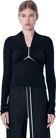 Rick Owens Allanah Lange Mouwen Top - Dames - Longsleeves - Zwart - L - Tops