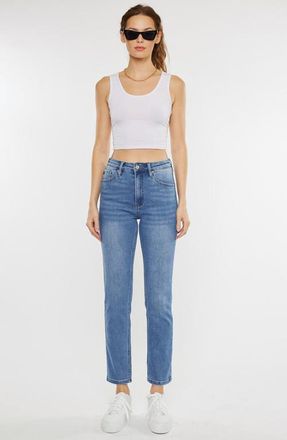 Kancan Adaline High Rise Slim Straight Jeans in Medium-Light Wash at Nordstrom, Size 23