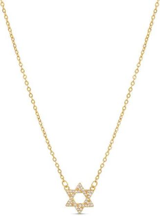 SHYMI Pav&eacute; Cubic Zirconia Star of David Necklace in Gold at Nordstrom