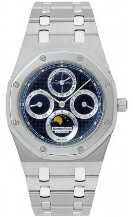 Audemars Piguet Pre-owned Audemars Piguet Royal Oak Blue Guilloche Dial Mens Watch 25820SP.OO.0944SP.02
