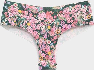 Miiyu Womens Dense laser-cut Brazilian panty Recycled nylon