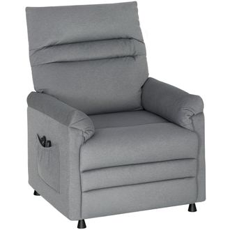 HOMCOM Sill&oacute;n masaje reclinable 82x99x106 cm gris