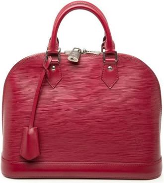 Louis Vuitton Tweedehands leren Louis Vuitton tassen - Dames - Vintage Handtas - Rood - ONE Size - Vintage
