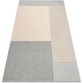RugsX Flux 461.9.ae500 Alfombra De Lana Osta - Geom&eacute;trica, Estructural, Loft Azul / Crema Blue 60x120 Cm