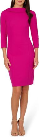 Adrianna Papell Crepe Sheath Dress in Pink Flambe at Nordstrom, Size 12