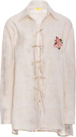 Agua Bendita Swan Meraki Emroidered Cotton Cover-Up Tunic in White Multicolor at Nordstrom, Size X-Small