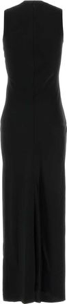 Ami Womens Straight Dress Black Acetate Viscose