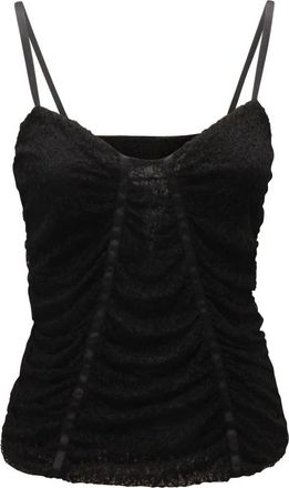 Ga&euml;lle Paris Kanten Top Made in Italy - Dames - Tops zonder mouwen - Zwart - S - Tops